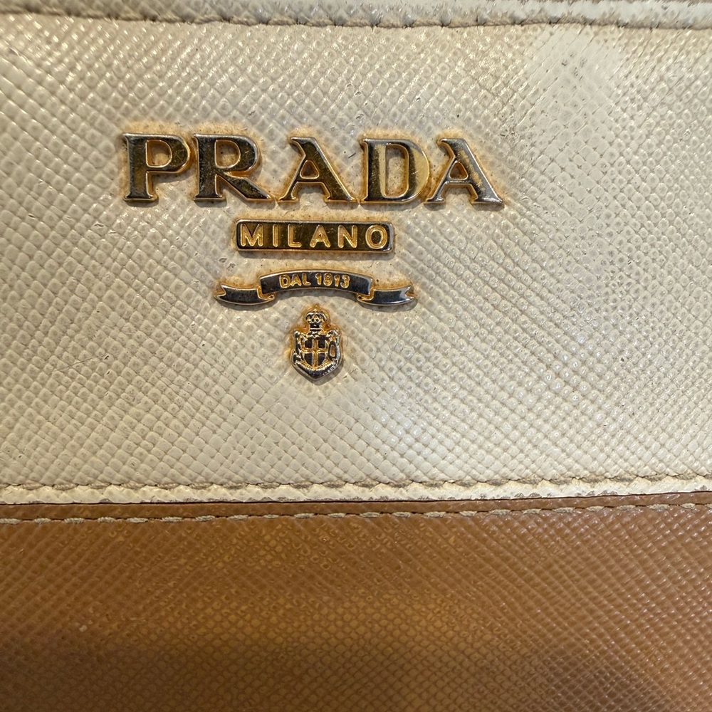 Used Prada Saffiano Leather Zip-Around Long Color Block Wallet - Picture 2 of 16